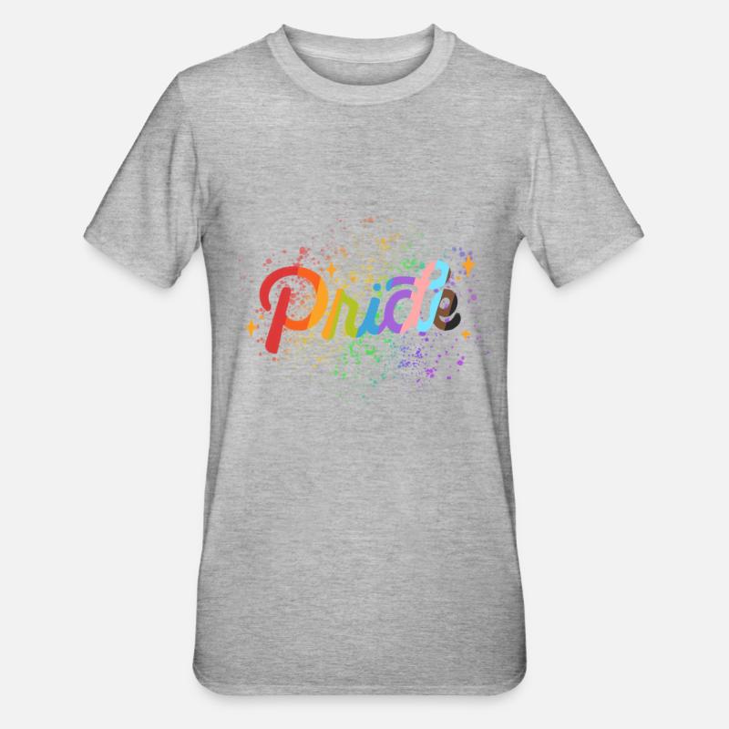 Pridemix Paint Splash - Unisex Polycotton T-Shirt - heather grey