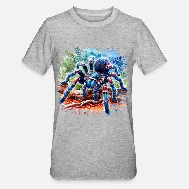 Gooty Sapphire Tarantula Gift - Unisex Polycotton T-Shirt - heather grey