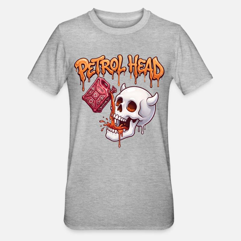 Crâne de Pétrolin - T-shirt polycoton Unisexe - gris chiné