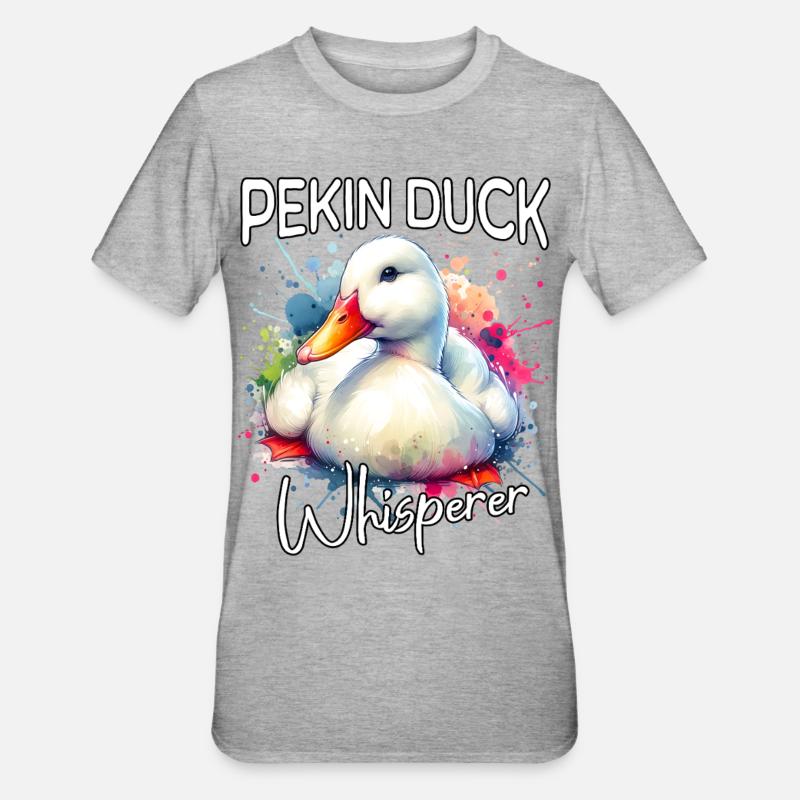 Peking Duck Whisperer - Unisex Polycotton T-Shirt - heather grey