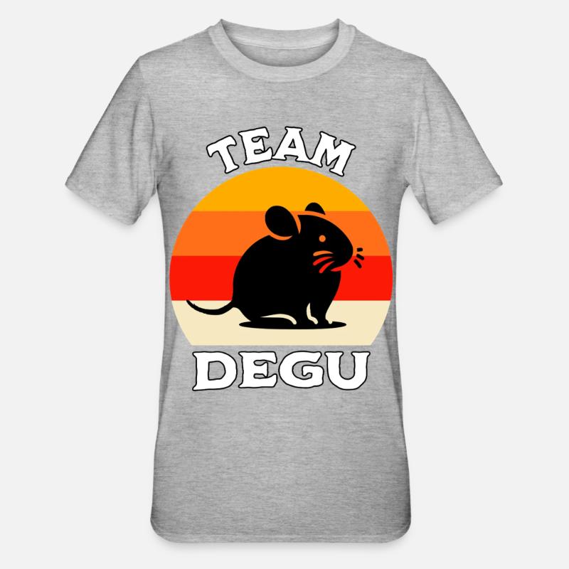 Team Degu - T-shirt polycoton Unisexe - gris chiné
