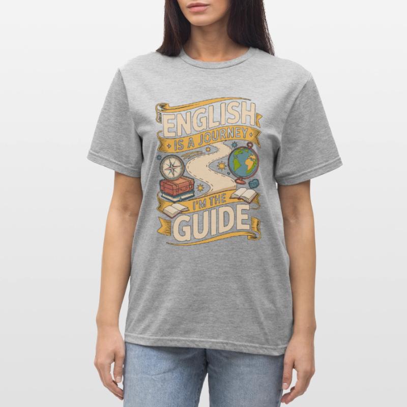 Enseignant d’anglais langue seconde anglais est un parcours Je suis enseignant en langue seconde langue seconde T-shirt polycoton Unisexe