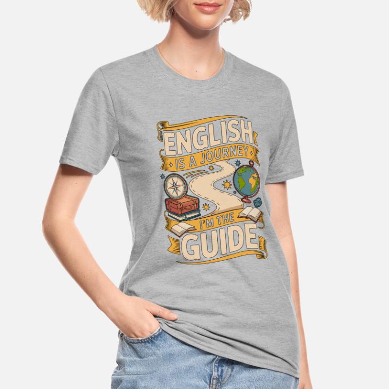 Enseignant d’anglais langue seconde anglais est un parcours Je suis enseignant en langue seconde langue seconde T-shirt polycoton Unisexe