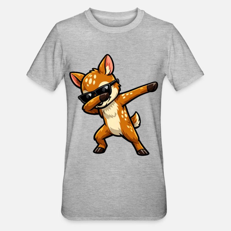 Dab du faon - T-shirt polycoton Unisexe - gris chiné