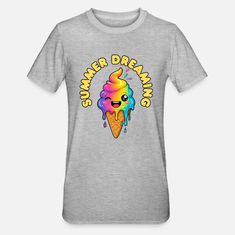 Summer Dreaming - Unisex Polycotton T-Shirt - heather grey