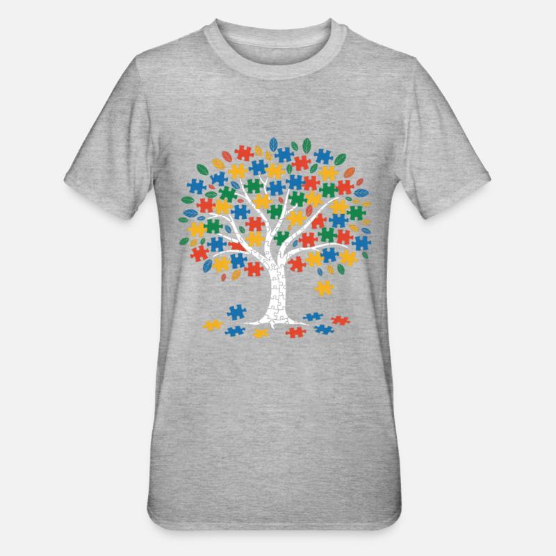 Autisme - T-shirt polycoton Unisexe - gris chiné