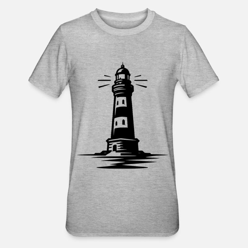 phare - T-shirt polycoton Unisexe - gris chiné