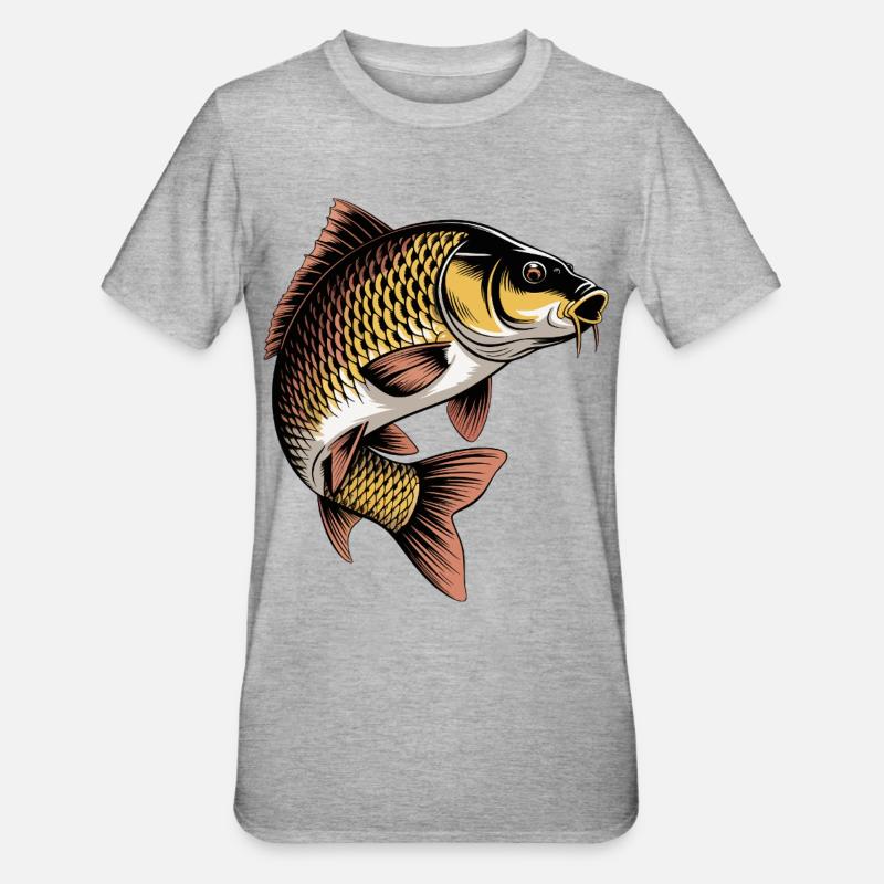 Carpe sauteuse - T-shirt polycoton Unisexe - gris chiné