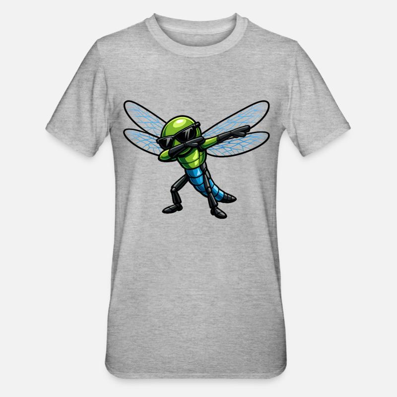 Dab de la Libellule - T-shirt polycoton Unisexe - gris chiné