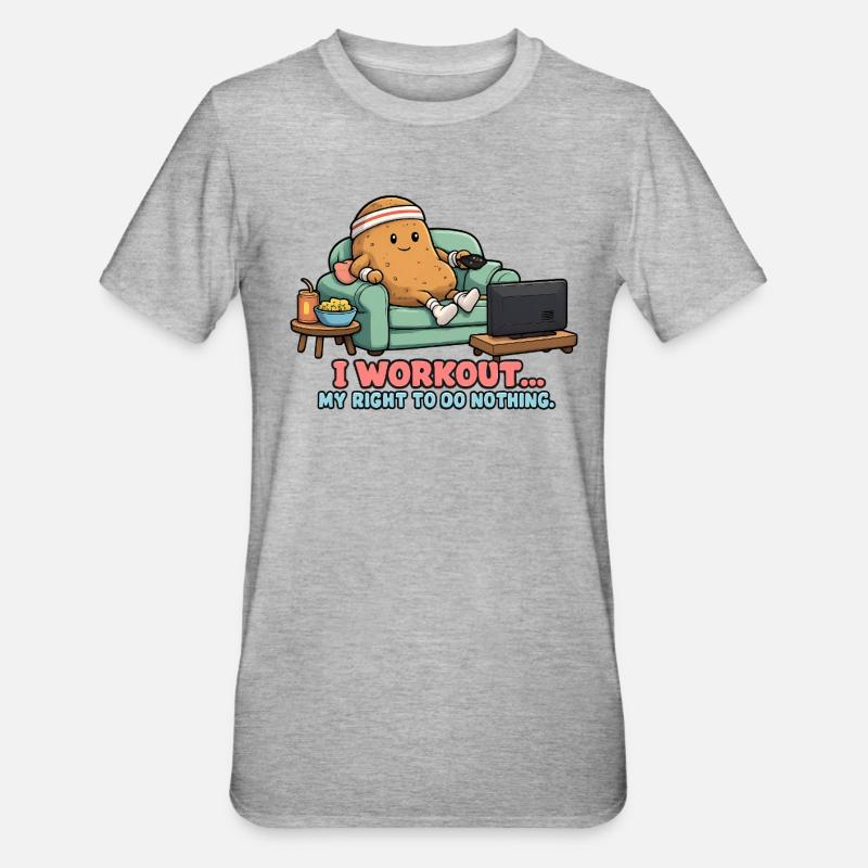 Patate de Couch - T-shirt polycoton Unisexe - gris chiné