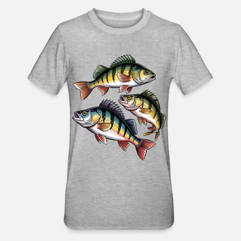 Motif de perche - T-shirt polycoton Unisexe - gris chiné