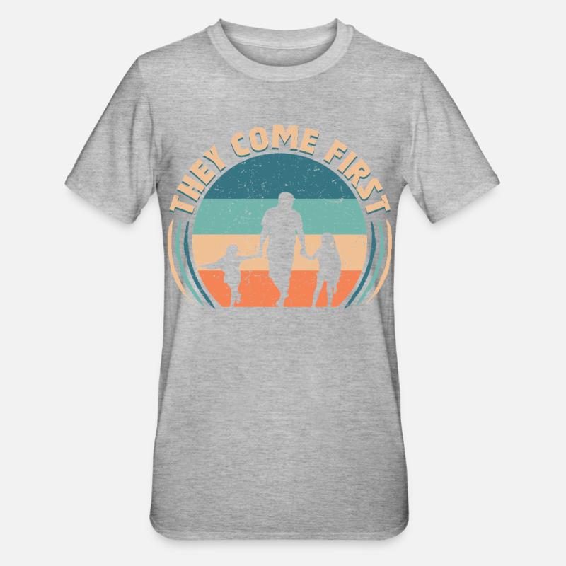 Single Dad Single Dad - Unisex Polycotton T-Shirt - heather grey