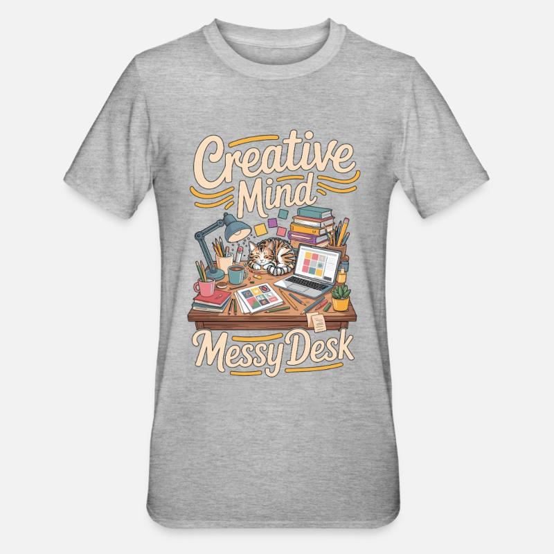 Graphic Designer Creative Mind Visual Designer - T-shirt polycoton Unisexe - gris chiné