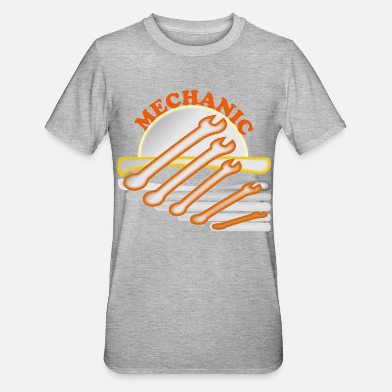 Mechanic's Tool Design - Unisex Polycotton T-Shirt - heather grey