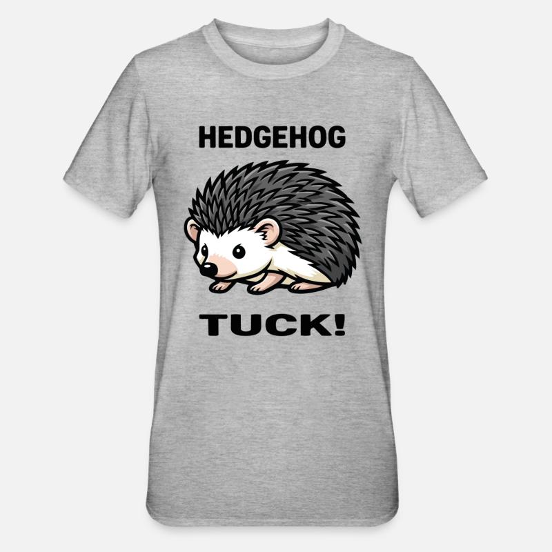Hedgehog Hedgehog Hedgehog Thorns Garden - Unisex Polycotton T-Shirt - heather grey