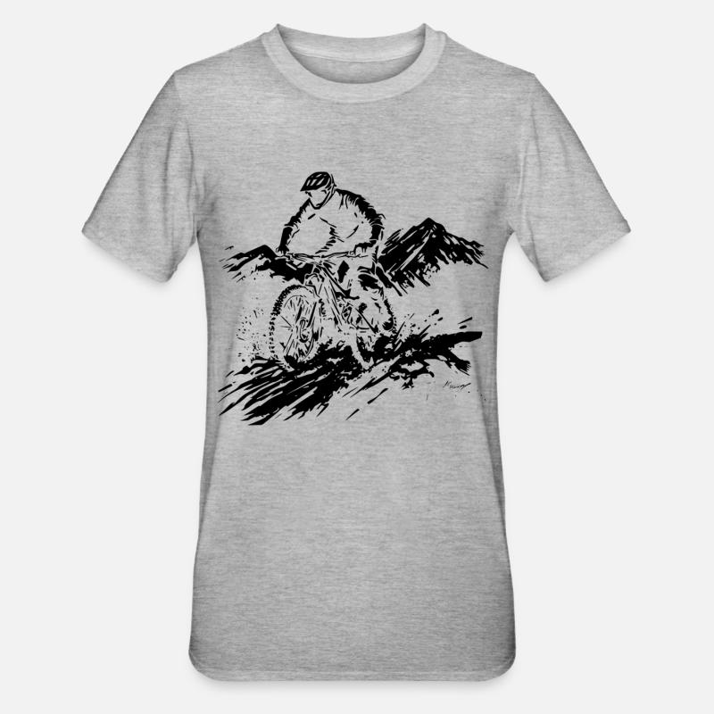 VTT - T-shirt polycoton Unisexe - gris chiné