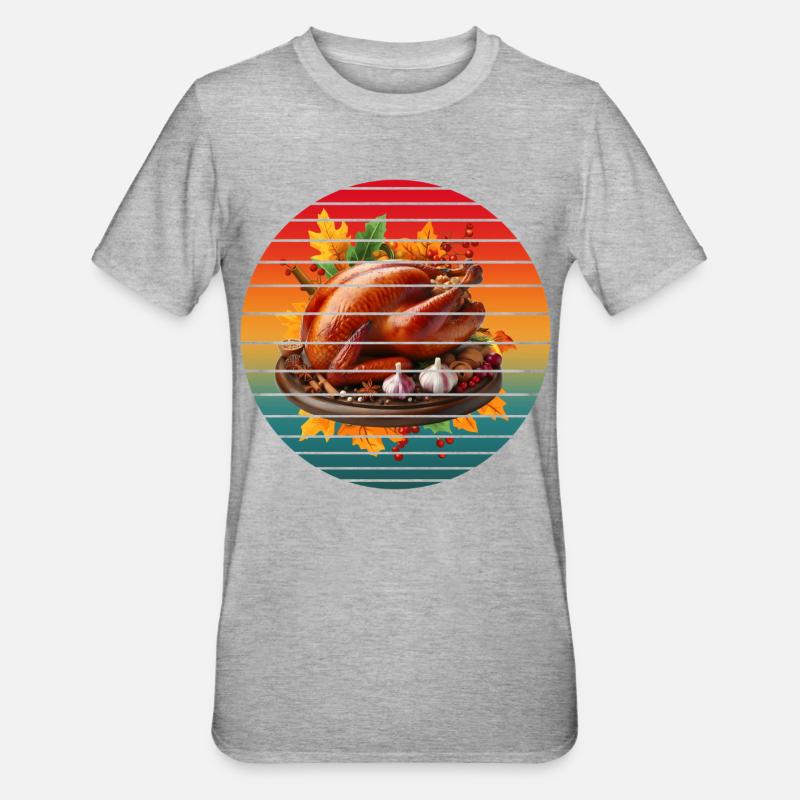 DINDE MILLÉSIMÉE - T-shirt polycoton Unisexe - gris chiné