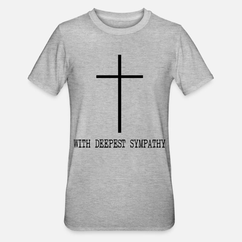 Herzliches Beileid - Unisex Polycotton T-Shirt - Grau meliert