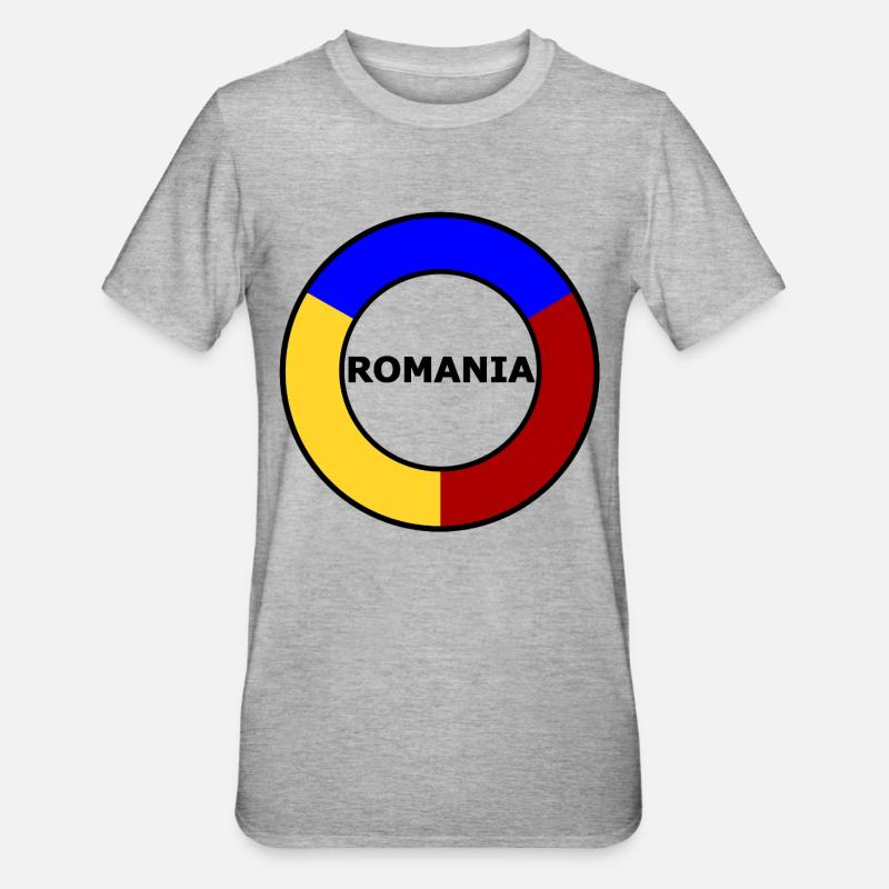 Colour Circle Ring Primary Colours - Unisex Polycotton T-Shirt - heather grey