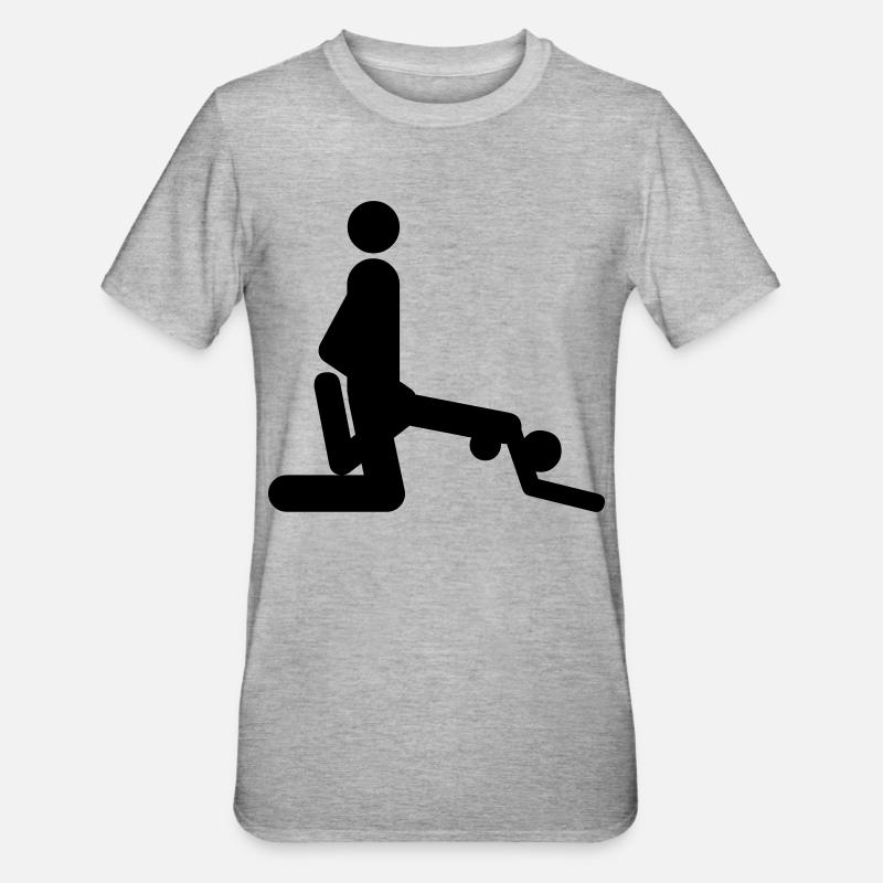 Position de baiser - T-shirt polycoton Unisexe - gris chiné