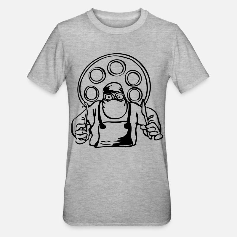 Chirurgien - T-shirt polycoton Unisexe - gris chiné