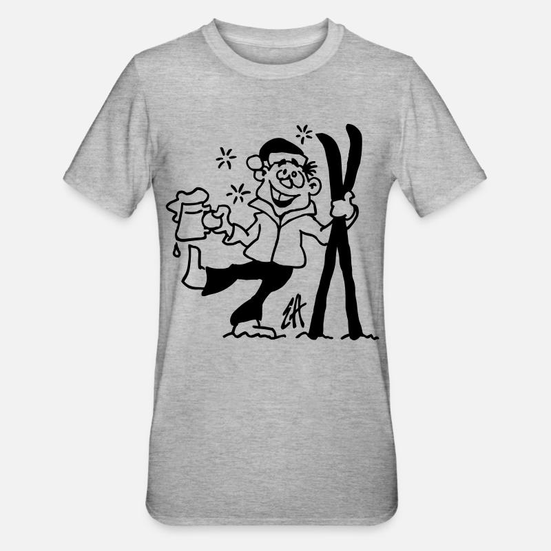 Apres-ski - T-shirt polycoton Unisexe - gris chiné