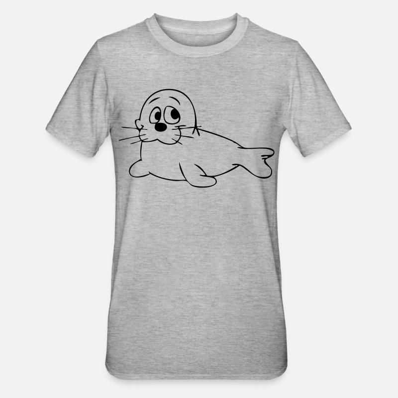 Joint d'étanchéité - T-shirt polycoton Unisexe - gris chiné