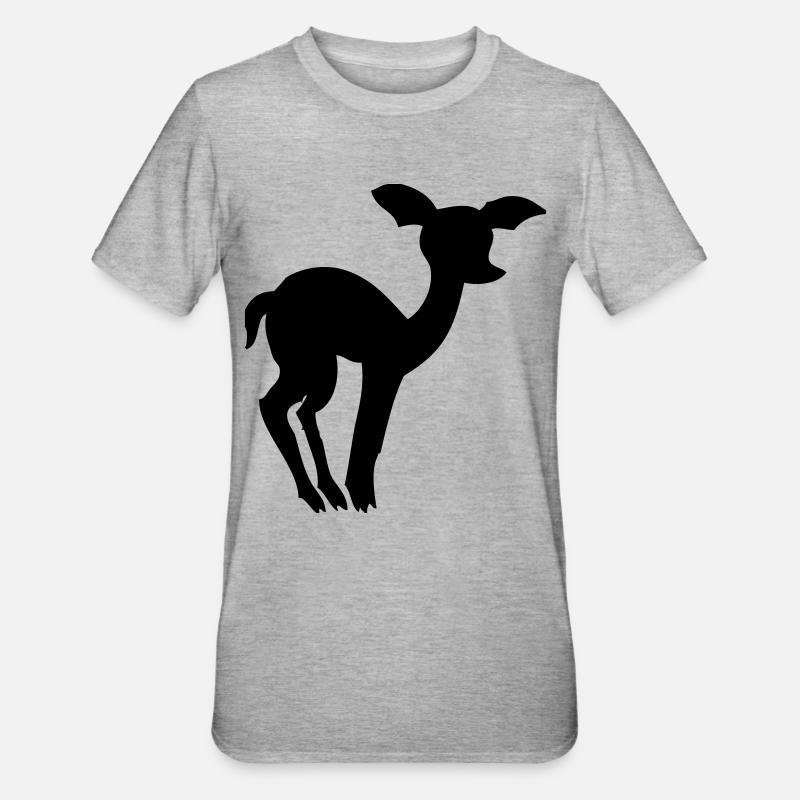 Cerf - T-shirt polycoton Unisexe - gris chiné