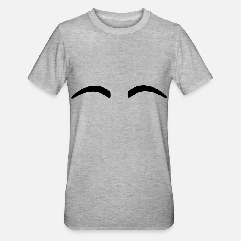 Eyebrows Funny - Unisex Polycotton T-Shirt - heather grey