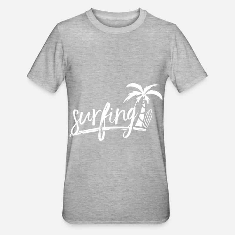 Surf surf - T-shirt polycoton Unisexe - gris chiné