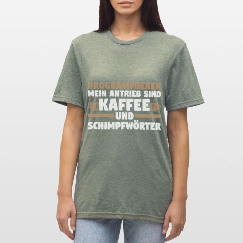 Programmieren Entwickler Coder Kaffee Programmiere Unisex Polycotton T-Shirt