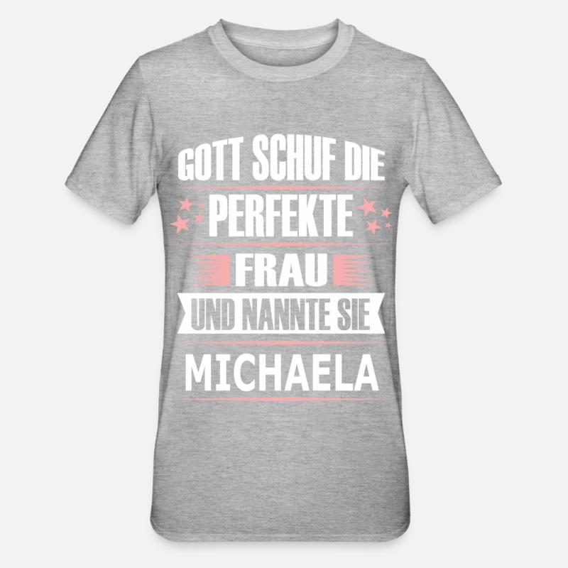 MICHAELA - Unisex Polycotton T-Shirt - Grau meliert