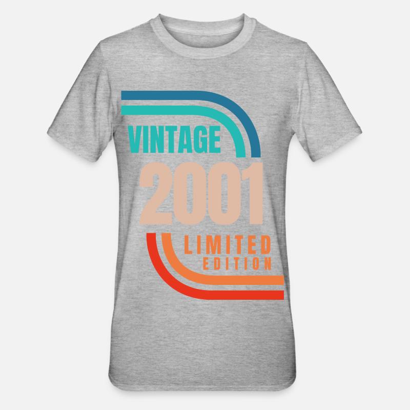 Édition limitée Millésime 2001 - T-shirt polycoton Unisexe - gris chiné