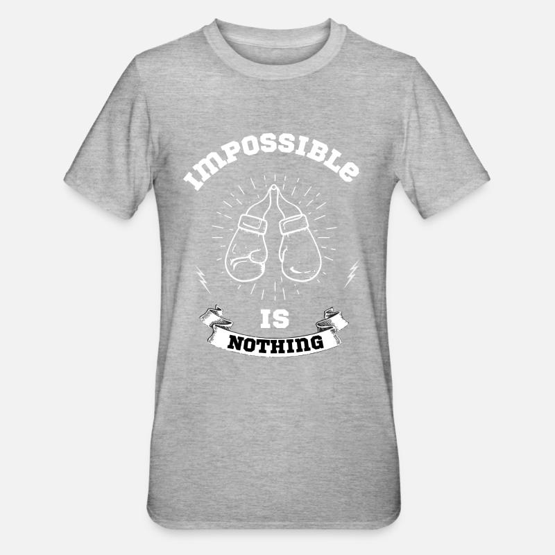 Impossible is nothing - T-shirt polycoton Unisexe - gris chiné