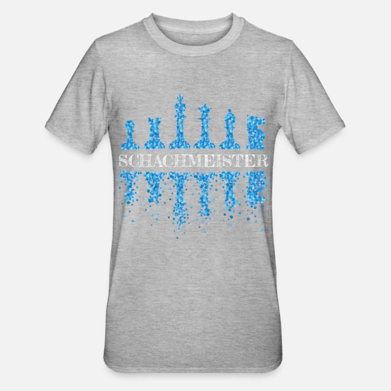 Maître d’échecs Joueur d’échecs Echecs Echec et mat - T-shirt polycoton Unisexe - gris chiné