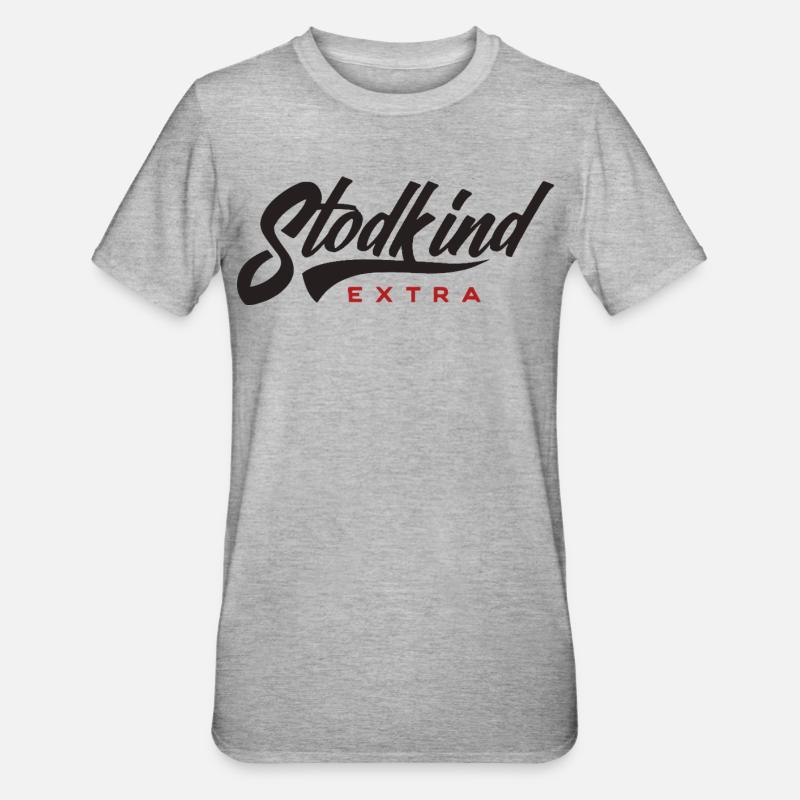 Stodkind Extra Noir - T-shirt polycoton Unisexe - gris chiné