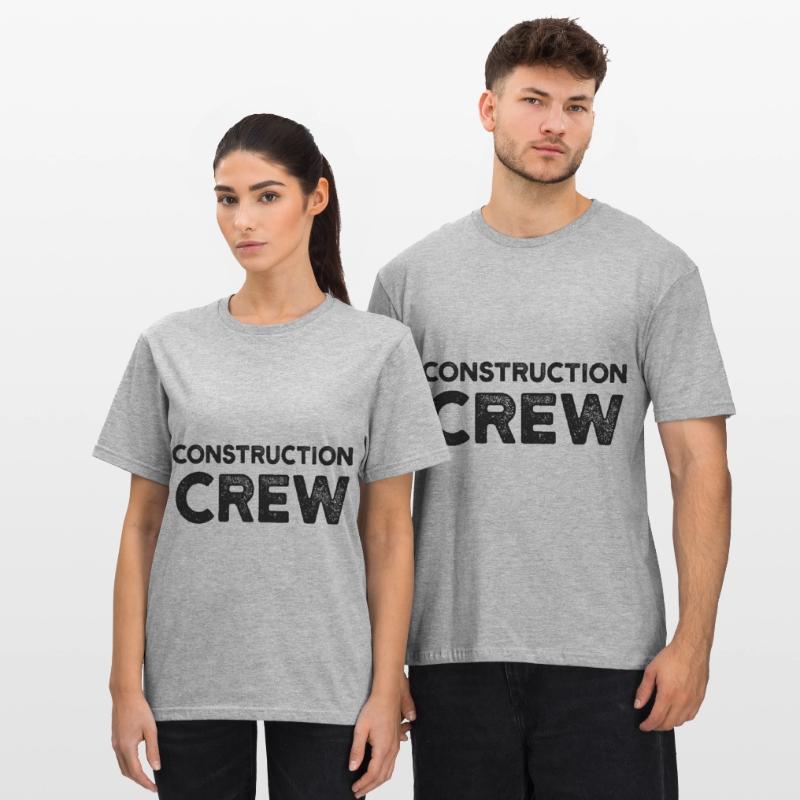 Construction worker team construction construction site construction manager Unisex Polycotton T-Shirt