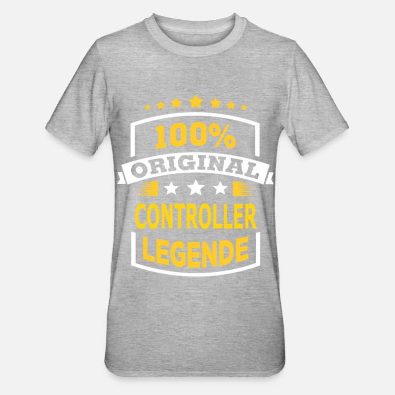 CONTROLLER - Unisex Polycotton T-Shirt - Grau meliert