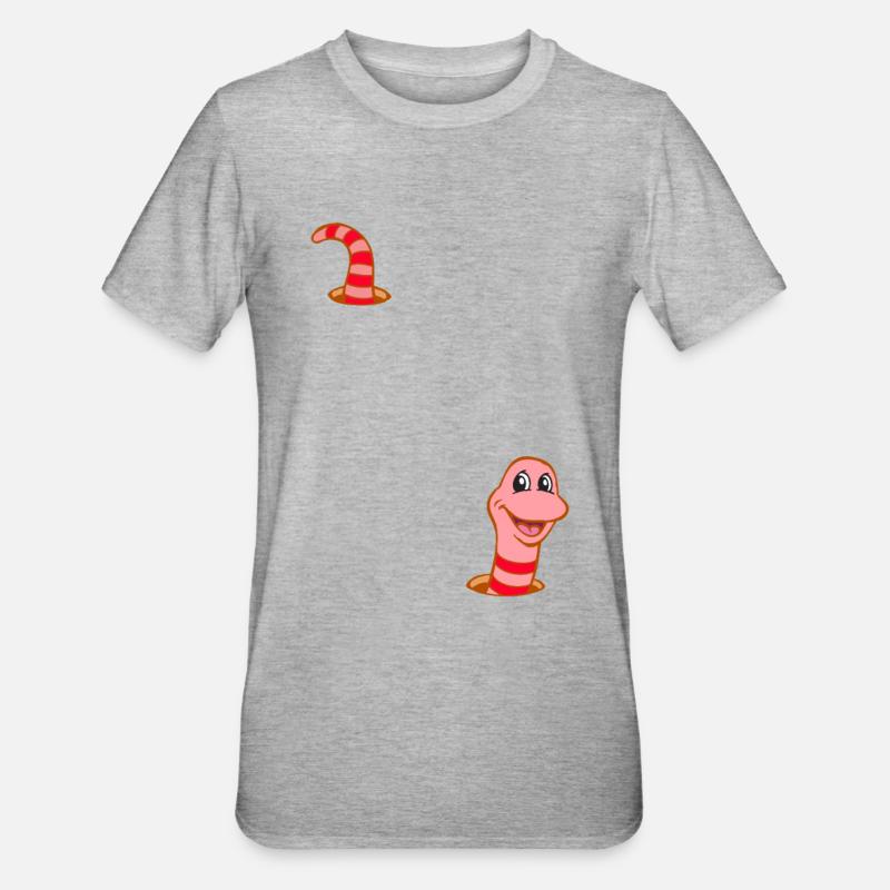 Orm i ormen - Unisex Polycotton T-skjorte - gråmelert