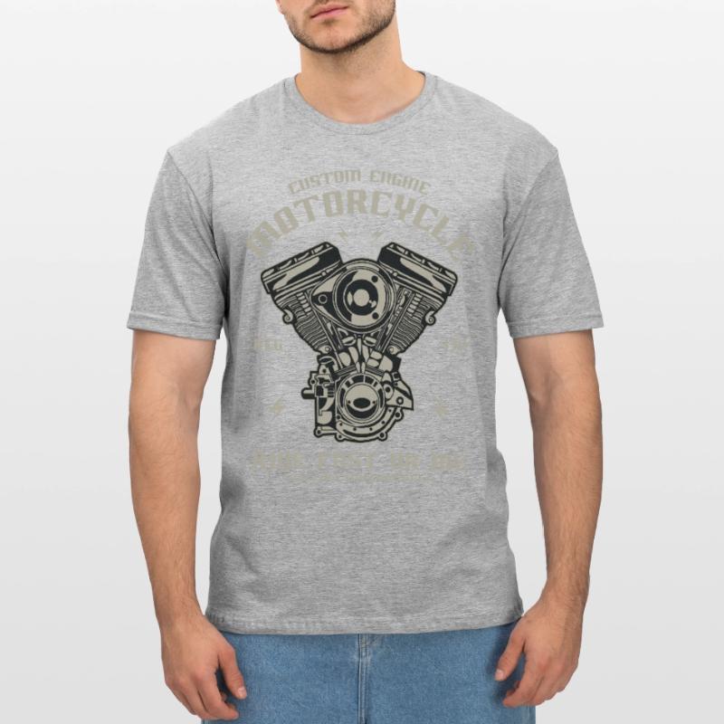 Motorcycle engine conversion Chopper Custom Engine Unisex Polycotton T-Shirt