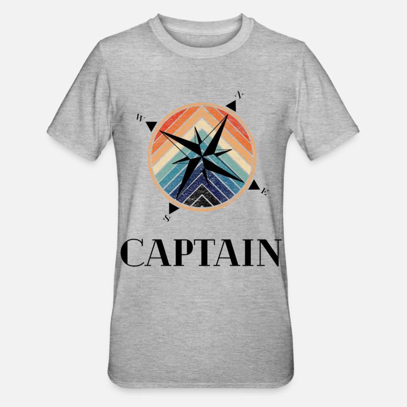 Capitano rosa dei venti retrò - Maglietta unisex, mix cotone e poliestere - grigio melange