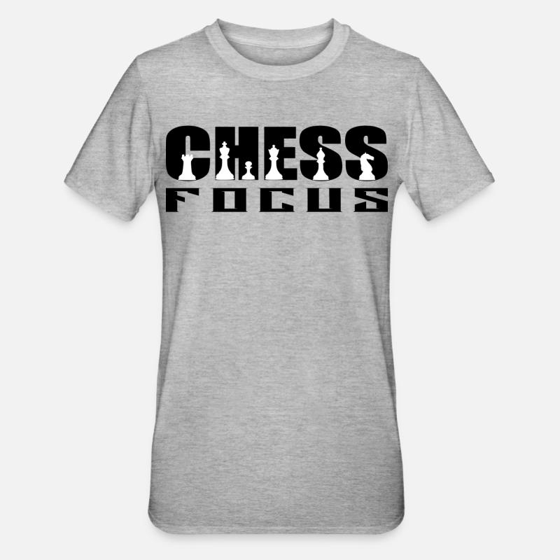 Chess Focus - T-shirt polycoton Unisexe - gris chiné