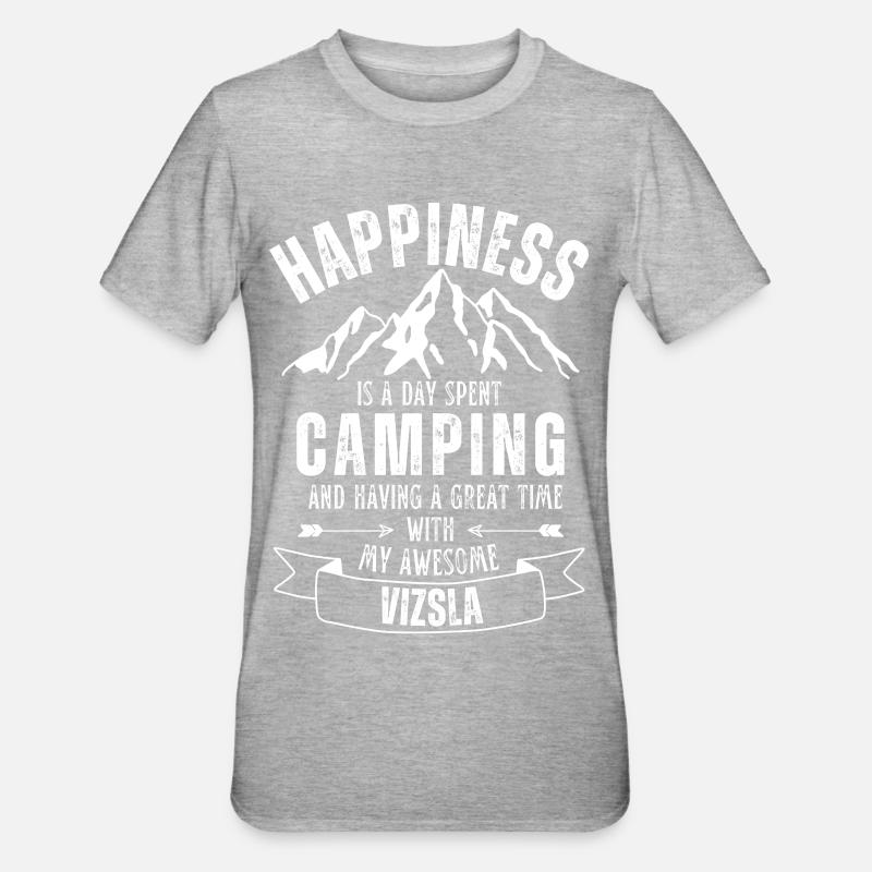 Camping et Biscale - T-shirt polycoton Unisexe - gris chiné