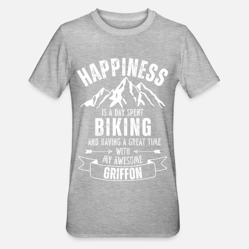 Cyclisme et Griffon - T-shirt polycoton Unisexe - gris chiné