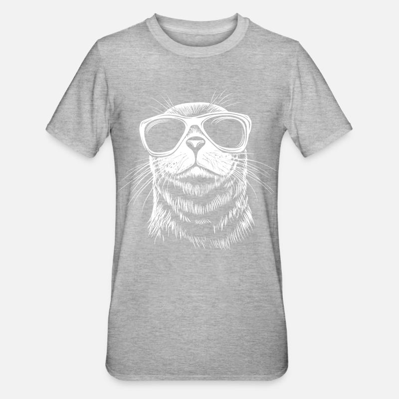 Lunettes de soleil Robbe - T-shirt polycoton Unisexe - gris chiné