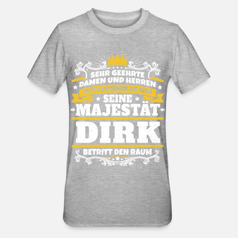 Sa Majesté Dirk - T-shirt polycoton Unisexe - gris chiné