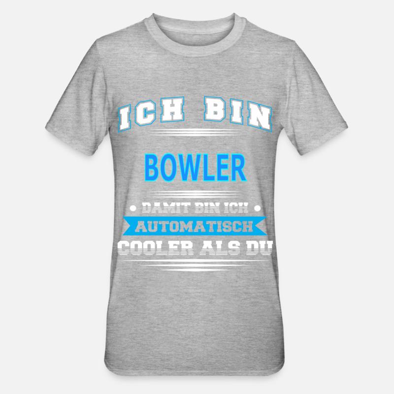BOWLER - Unisex Polycotton T-Shirt - Grau meliert