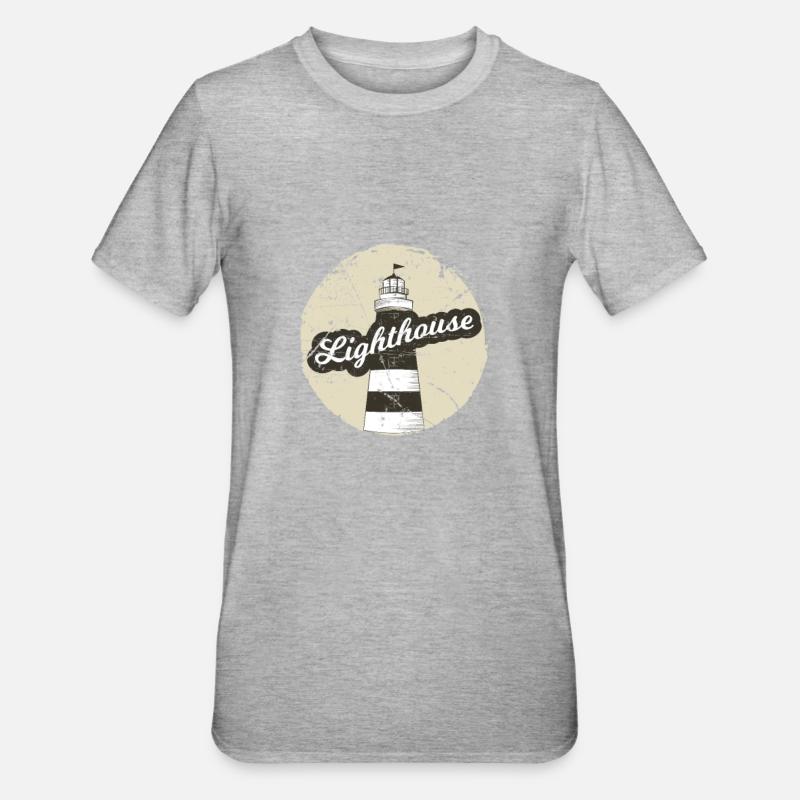 Lighthouse - Light house - Unisex Polycotton T-Shirt - heather grey