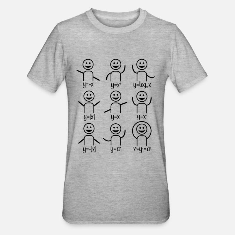 Cours de maths algèbre - T-shirt polycoton Unisexe - gris chiné