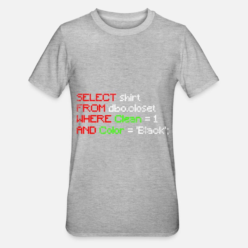 Programmierer Nerd Geek Computer - Unisex Polycotton T-Shirt - Grau meliert